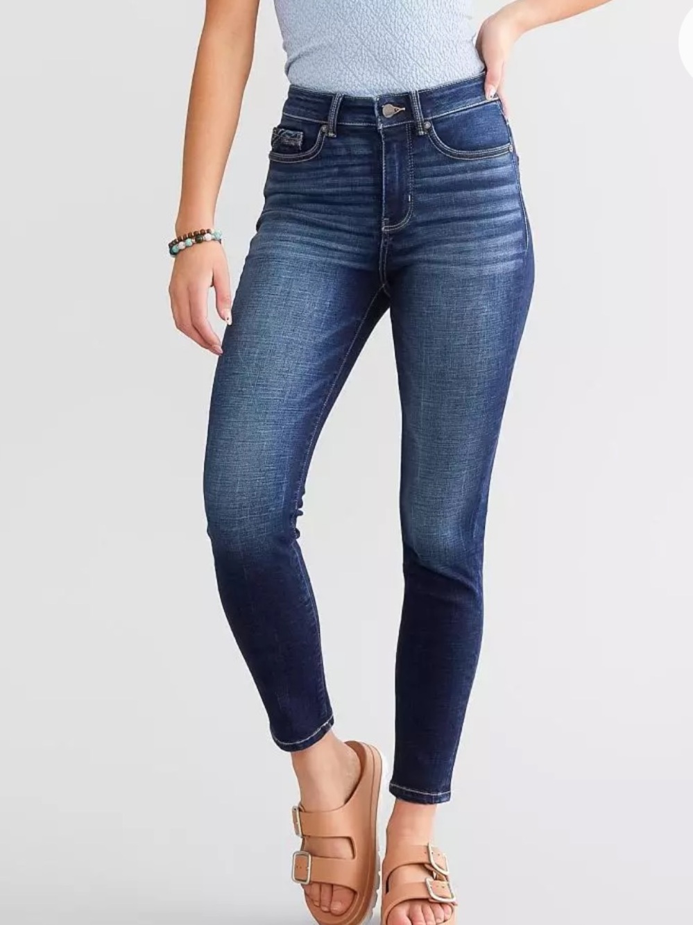 Buckle black blue skinny high rise jeans fit no.35